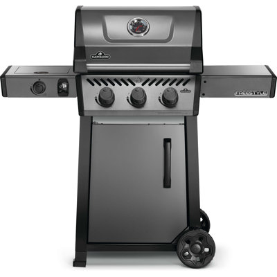 Freestyle 365 Propane Gas Grill With Range Side Burner, Graphite Grey