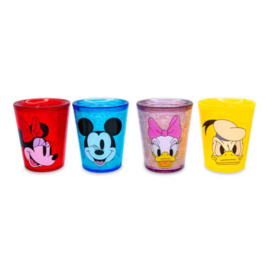 Disney Drinking Glasses Mickey Mouse and Minnie Mouse Glasses Set