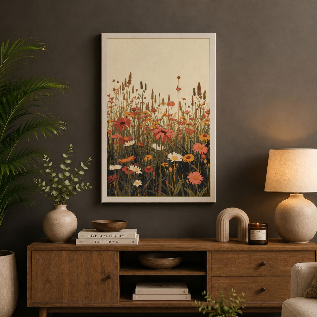 Wildflower Meadow Botanical - Wrapped Canvas