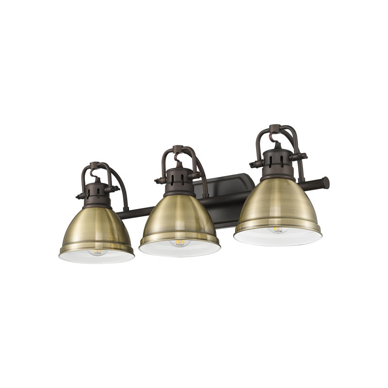 Iftimie 3-Light Bath Vanity, Gold, Rubbed Bronze