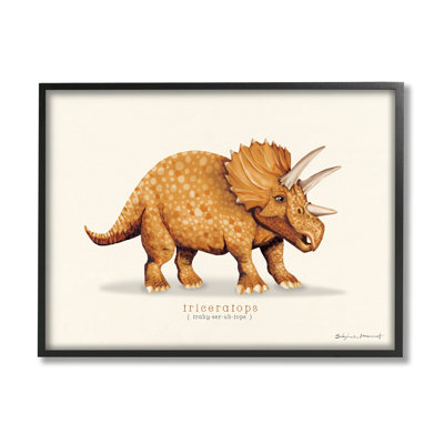 «Triceratops Dinosaur» informatif par Sally Swatland - impression