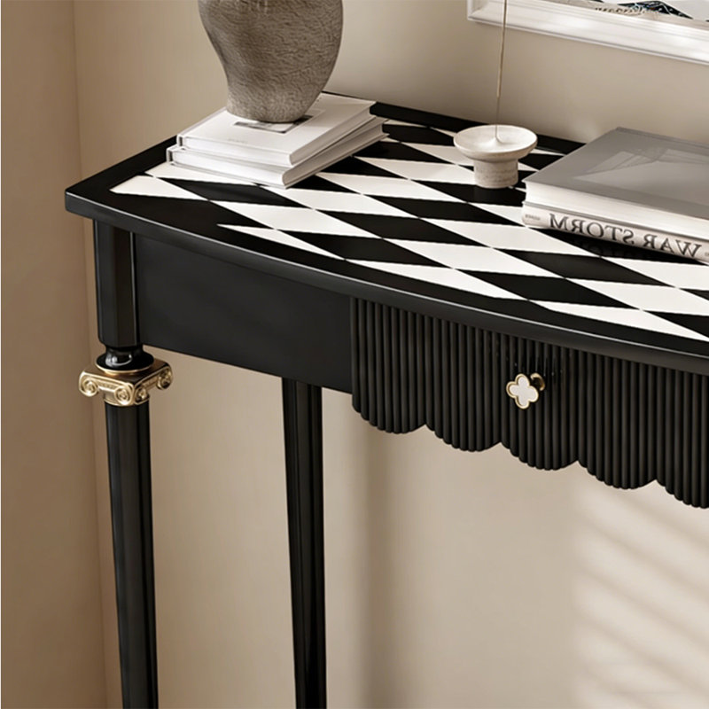 Console rétro en bois massif de style français., H 34,6 po x l 55 po x P 17,7 po