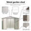 Cadre en alliage d'aluminium de 10 pi x 8 pi pour abri de jardin blanc avec charnière et base