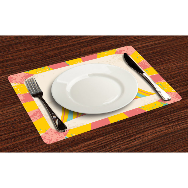 Polyester Abstract Rectangle Placemat