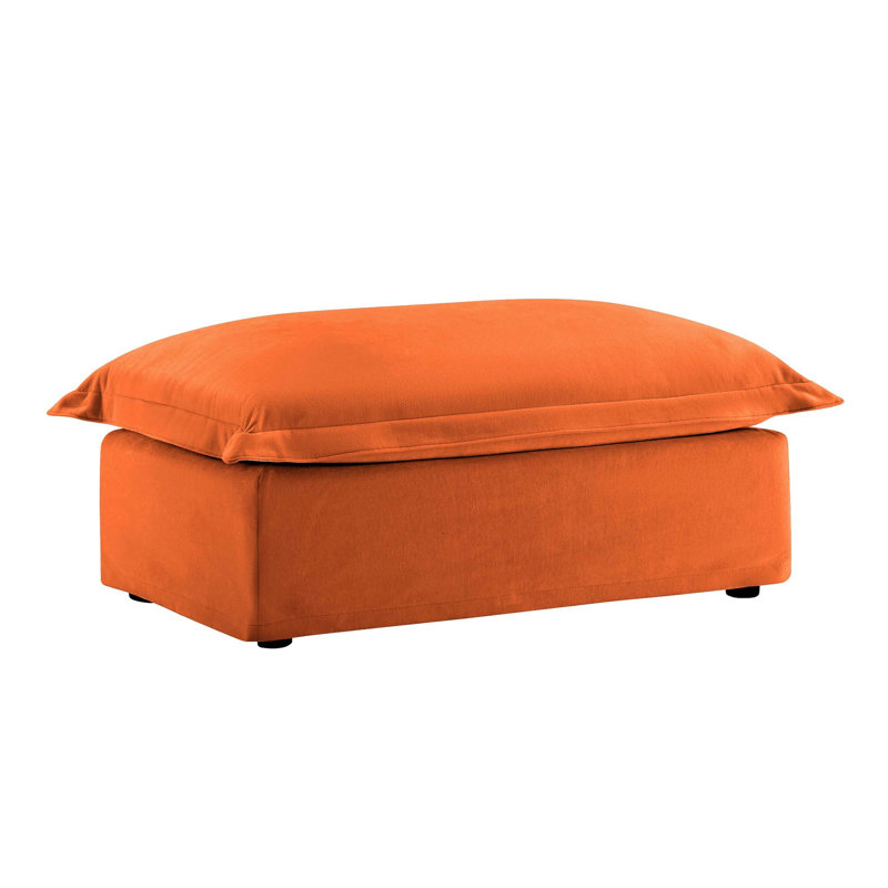 Orange With Soft Sponge, Cascade , Removable Covers, And Convenient Luxurious Comfort, Natural Design, Wood Frame