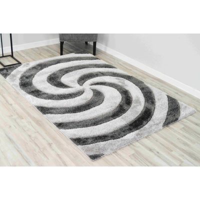 Tapis moderne à poil long à motif géométrique abstrait pour le salon et la chambre à coucher