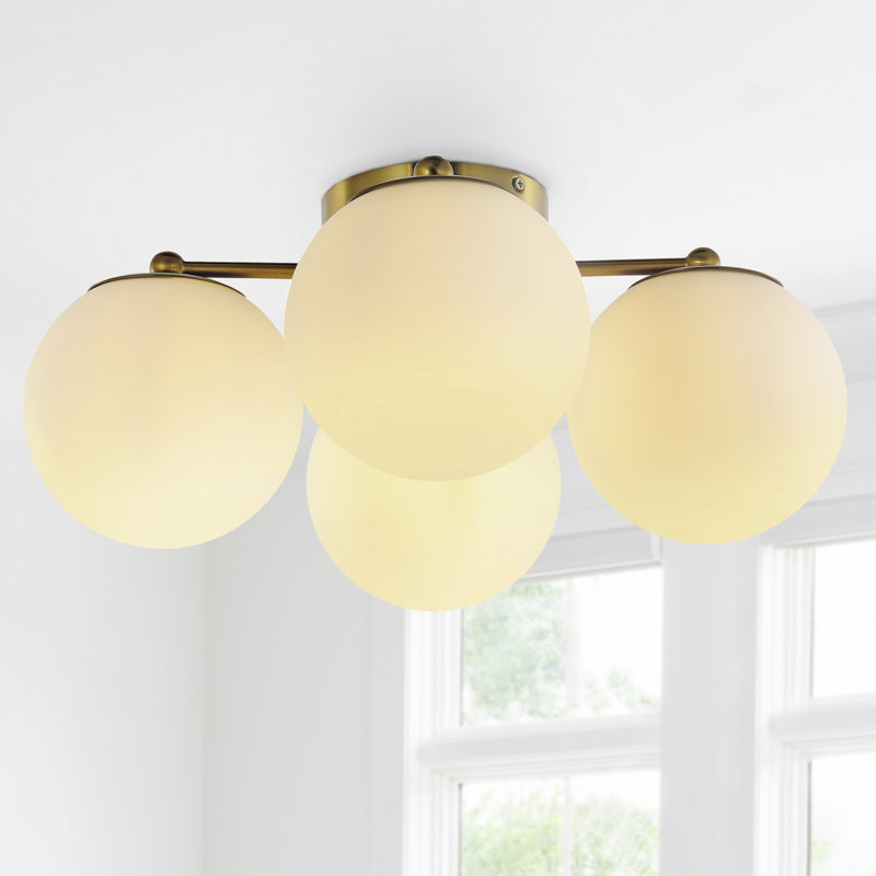 Plafonnier semi-encastré 18 po 4 lumières Illeana