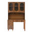 Bureau rétro 47 po avec ports de charge et armoire à huche (tabourets non inclus)