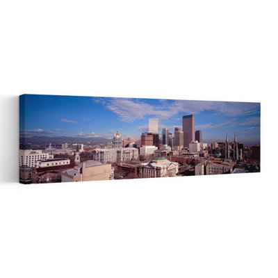 Denver Colorado USA 1 Piece Wrapped Canvas Panoramic Wall Art