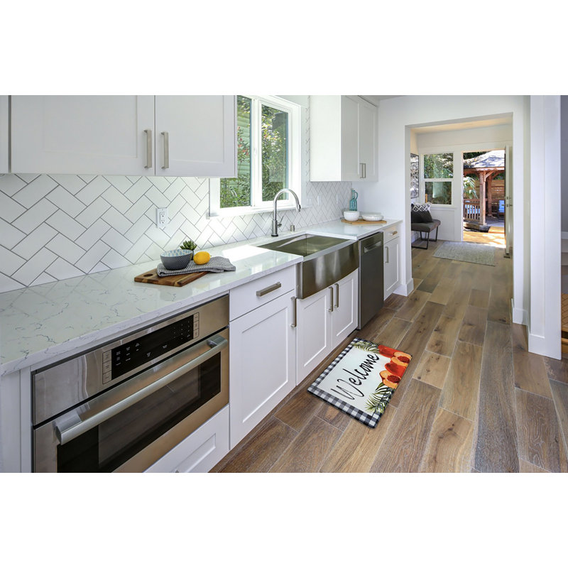 Bibb Home Anti Fatigue Foam Kitchen Mat, Rectangle 1'3" x 1'6"