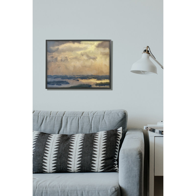 « painting neutral ciel ciel abstract », impression, H 10 po x l 15 po x P 0,5 po, Plaque murale