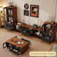 Meuble télé moderne en bois manufacturé noir-481878914