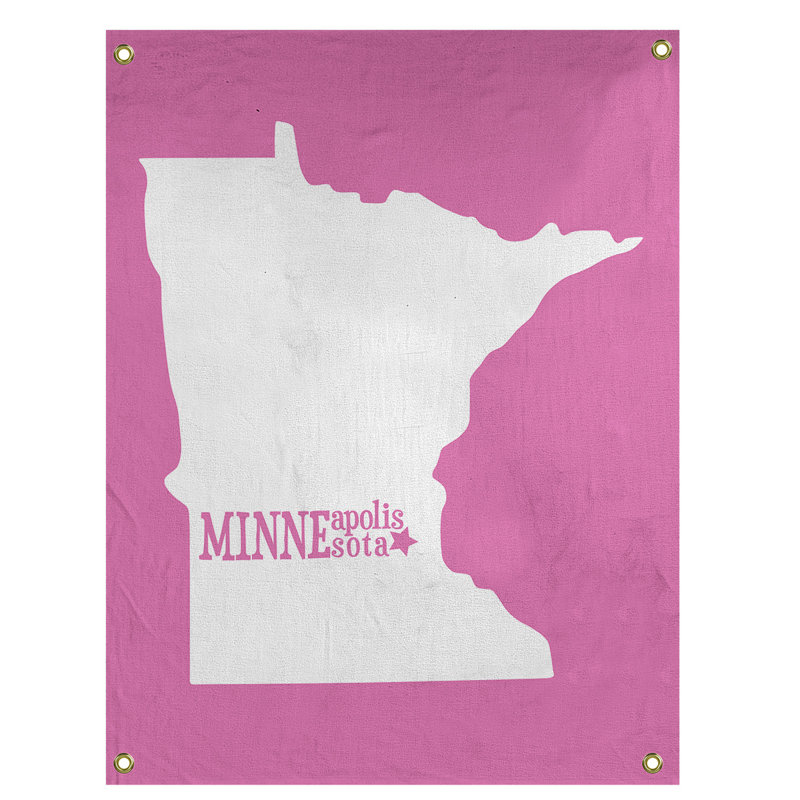 Tapisserie murale minnesota minneapolis, H 59 po x l 50 po, Rose