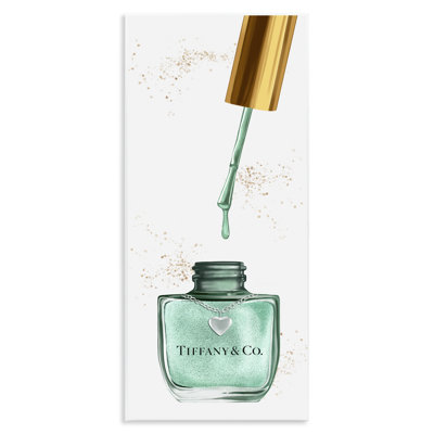 «Makook Nail Vernis Brush Cyan Gold Fashion Design», impression