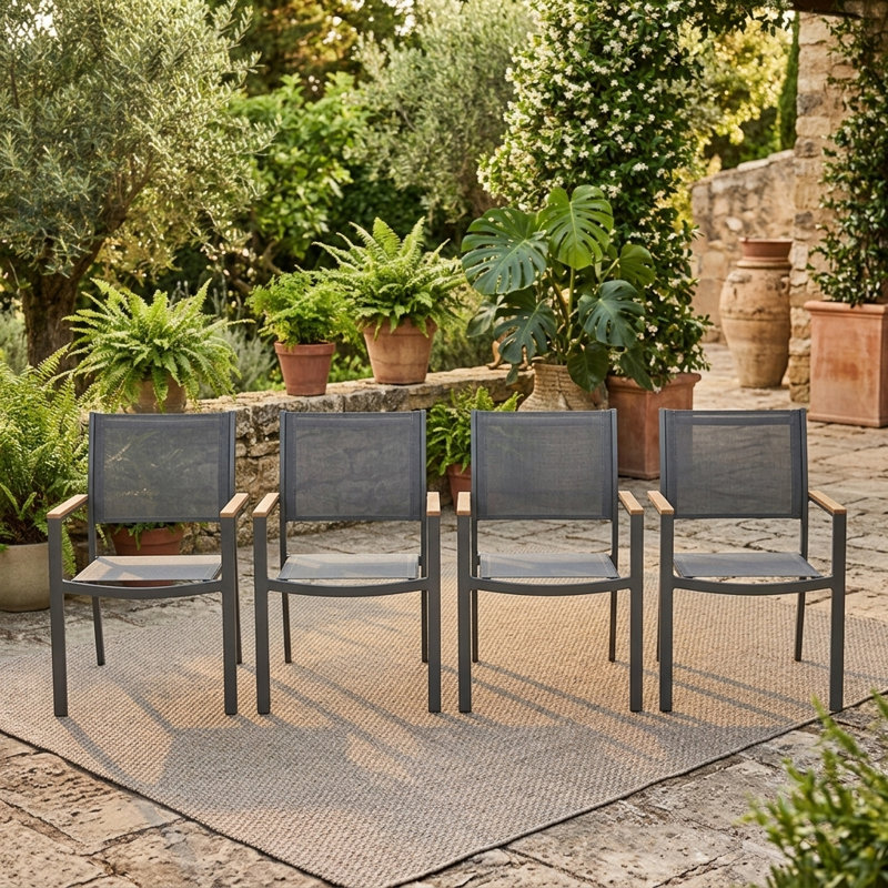 Chaises de salle à manger empilables Callister