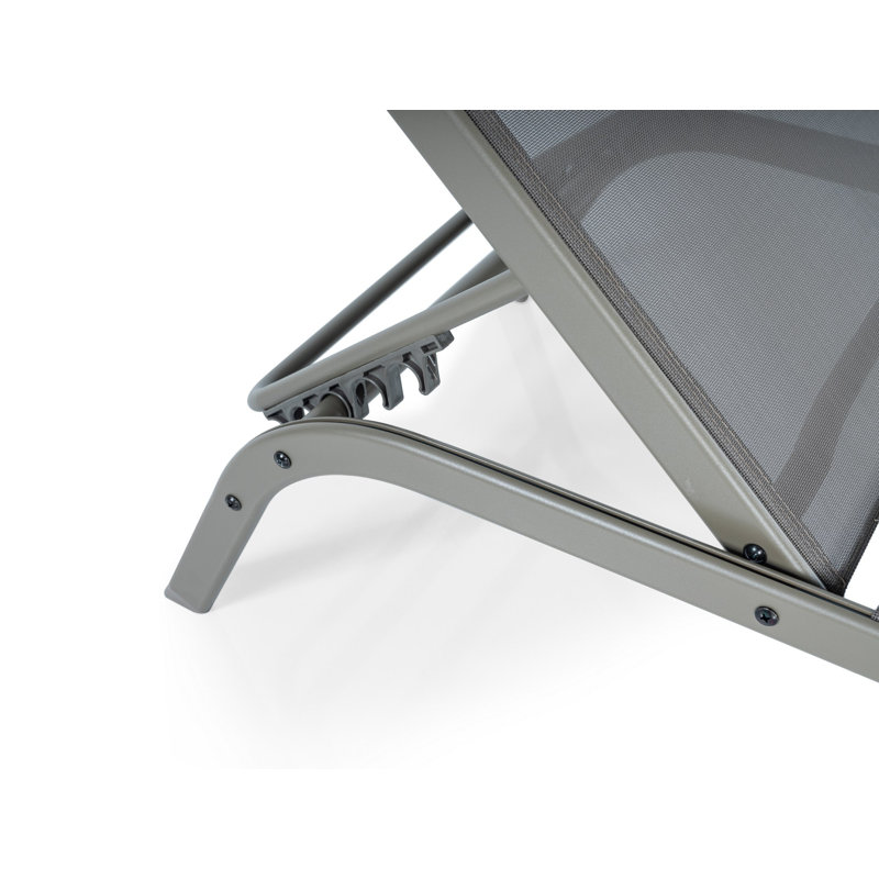 Divona 195cm Long Reclining Single Chaise, Grey