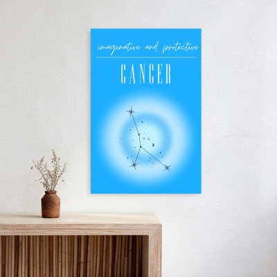 Imaginative Cancer Zodiac Abstract Colorful Contemporary Wall Art Print