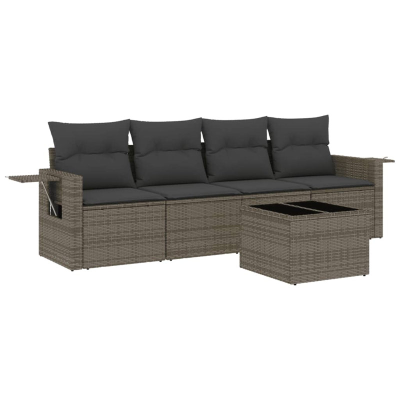 Ensemble de canapé de jardin Vidaxl gris
