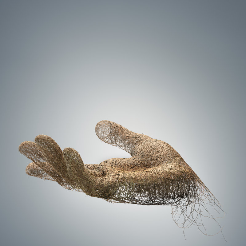 Hand Made With Branches by Cosmin4000 - Wrapped Canvas Print, 30cm H x 30cm W