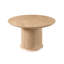Table de salle à manger 47 "pour 6 personnes avec bord épaissi et base cylindrique-1812638593