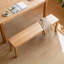 Banc de salle à manger en bois de chêne naturel avec structure en métal pour le salon et la cuisine