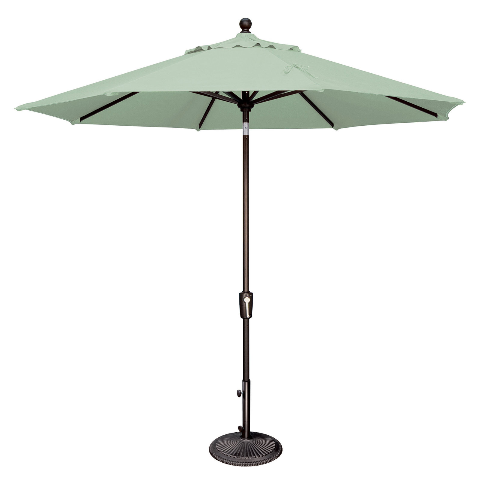 Canela 108'' Market Olefin Umbrella, Spa, Canvas Black