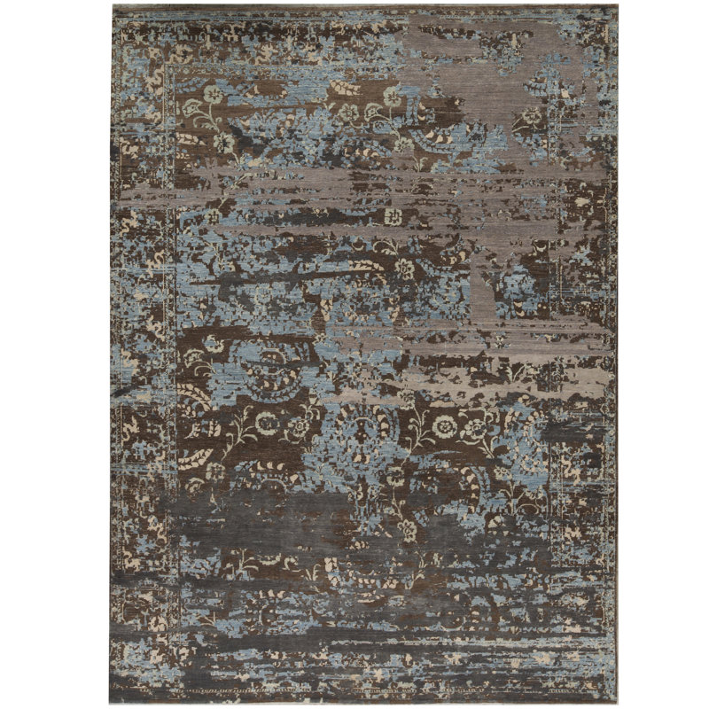 Tapis multicolore et multicolore de haute qualité noué à la main