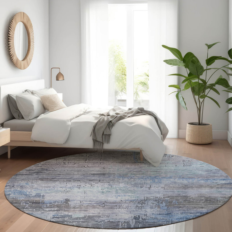 Tapis intérieur / extérieur gris Thornyx, 2'3" x 7'6"