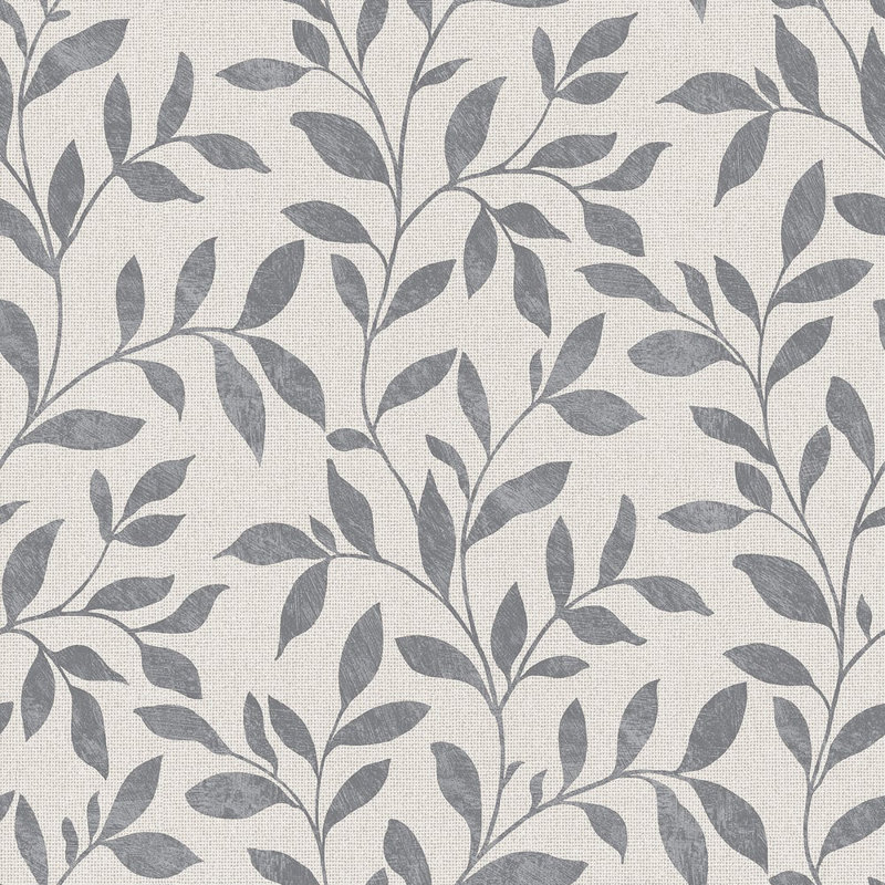 Utopia Collection Loose Leaf Wallpaper Roll, Grey