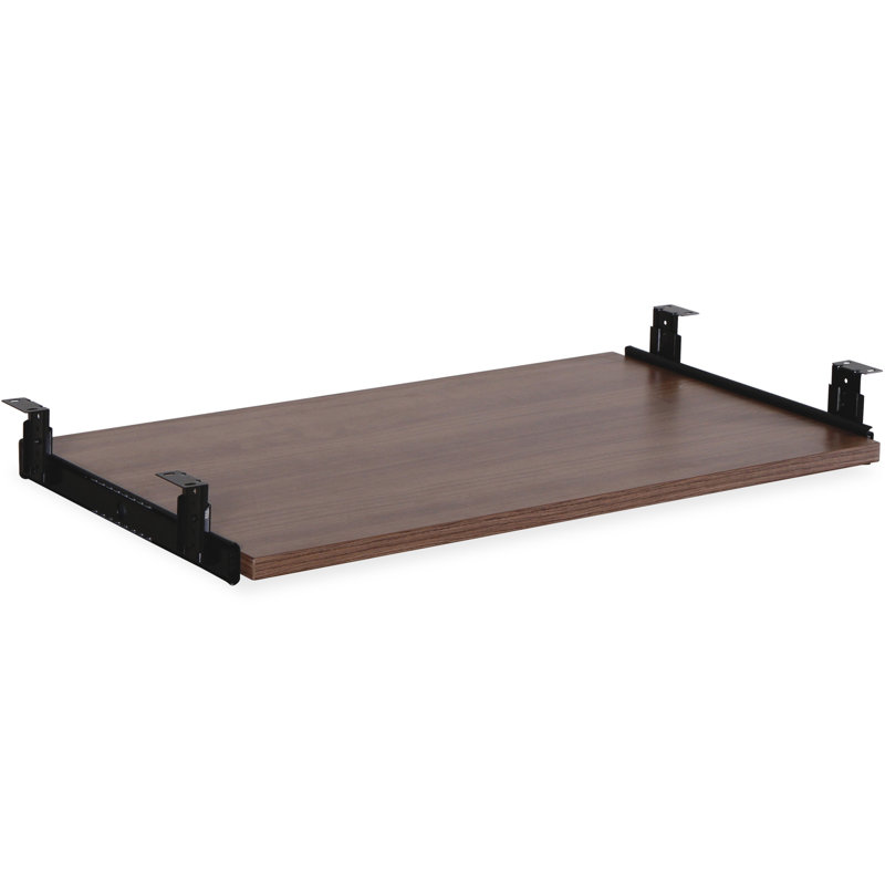 Walnut Melamine 25.5'' Keyboard Tray with Laminate Surface