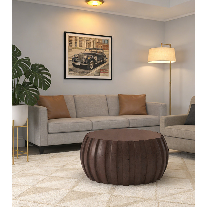 Table basse 35,43 "d'intérieur et d'extérieur, Brun