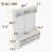 Modern Hallway Hall Tree with Metal Hooks and Storage Space, Multi-Functional Entryway Coat Rack with Shoe Cubbies, White-1095024340
