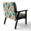 Chaise d'appoint florale Cobalt-6885500