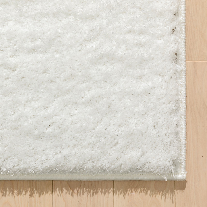 Rainbow Well Sheepskin Shag Ivory Rug, Rectangle 160 x 220cm