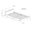 Structure de lit plateforme moderne de conception simple avec ports USB intégrés-1047070114