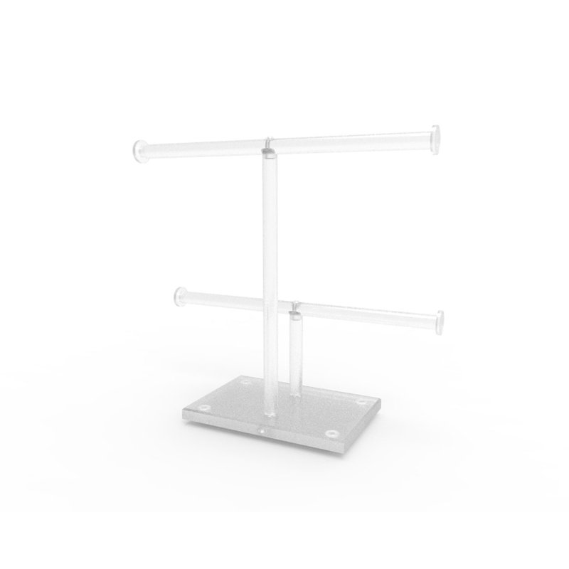 Présentoir à bijoux en forme de T 10 po x l 9,8 po x P 4 po