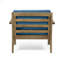 Fauteuils club d'extérieur en bois d'acacia avec coussins-949266530