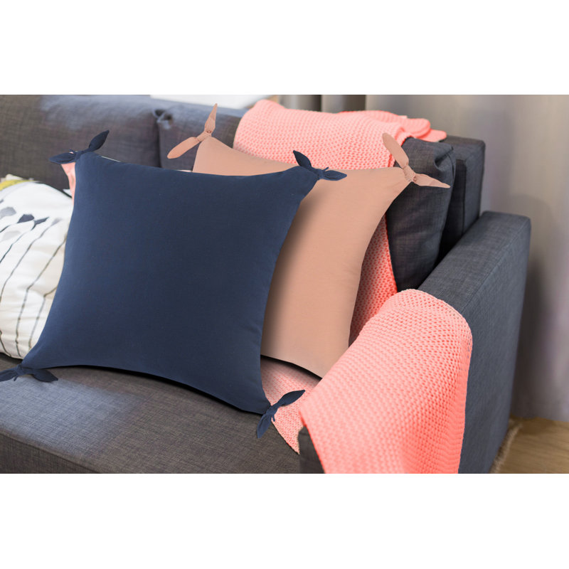 Coussin décoratif 100% coton à pampilles Everyday, Orange brûlé, Polyester