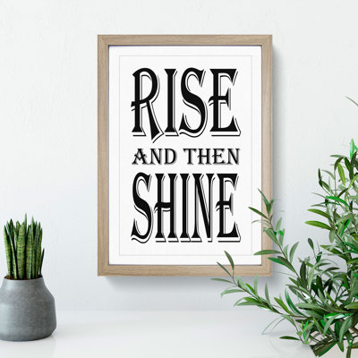 Rise and Shine - Picture Frame Typography