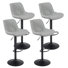 Mahirah Swivel Upholstered Adjustable Height Counter Stool with Metal Frame