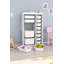 Armoire polyvalente moderne | 100% panneau de particules enduit de mélamine, épaisseur: 0,7 pouce | Comprend de nombreuses tablettes, des pieds en plastique et une conception murale | Parfait pour le bureau à domicile, le salon ou les solutions de rang-928455653-928455651