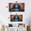 Portrait de Shiva bleu - Art mural de l'hindouisme 4 pièces-2054535646