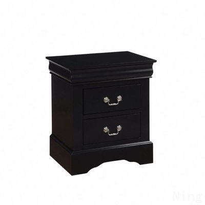 Black Finish Philippe III Nightstand