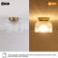 1-Light Ribbed Glass Semi Flush Mount Ceiling Light-1855724590