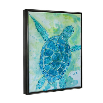 " Blue Sea Turtle Aquatic Bubbles " by Sebastian Grafmann