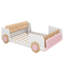 Lit plateforme double en forme de voiture avec coussin moelleux Aleighana