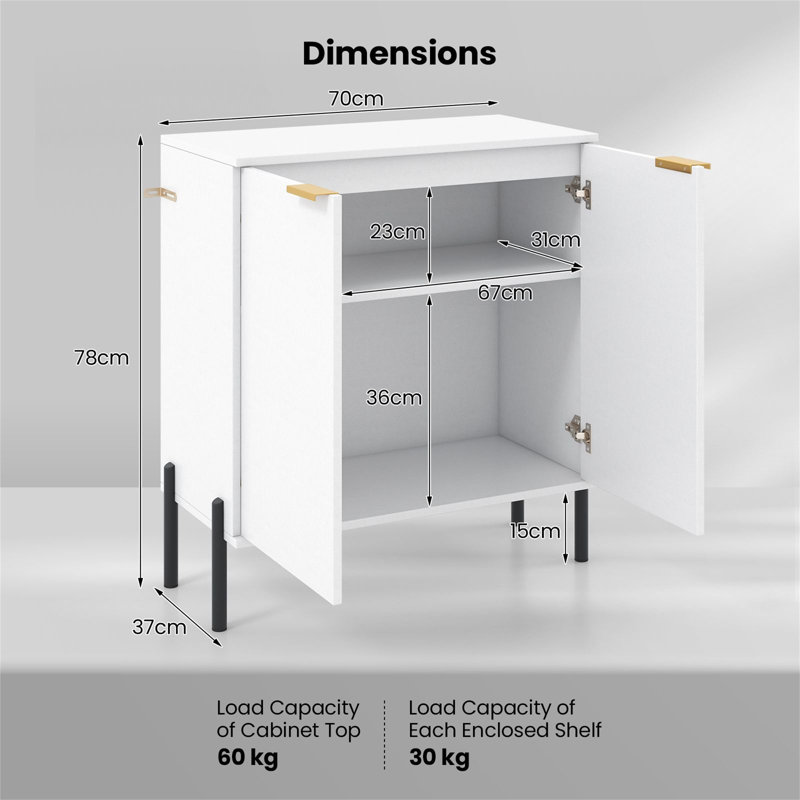 2-Door Modern Cupboard Buffet Cabinet