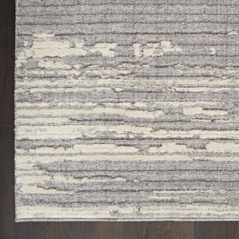 Tapis gris Amberly, Tapis de couloir 2 pi 2 po x 7 pi 6 po