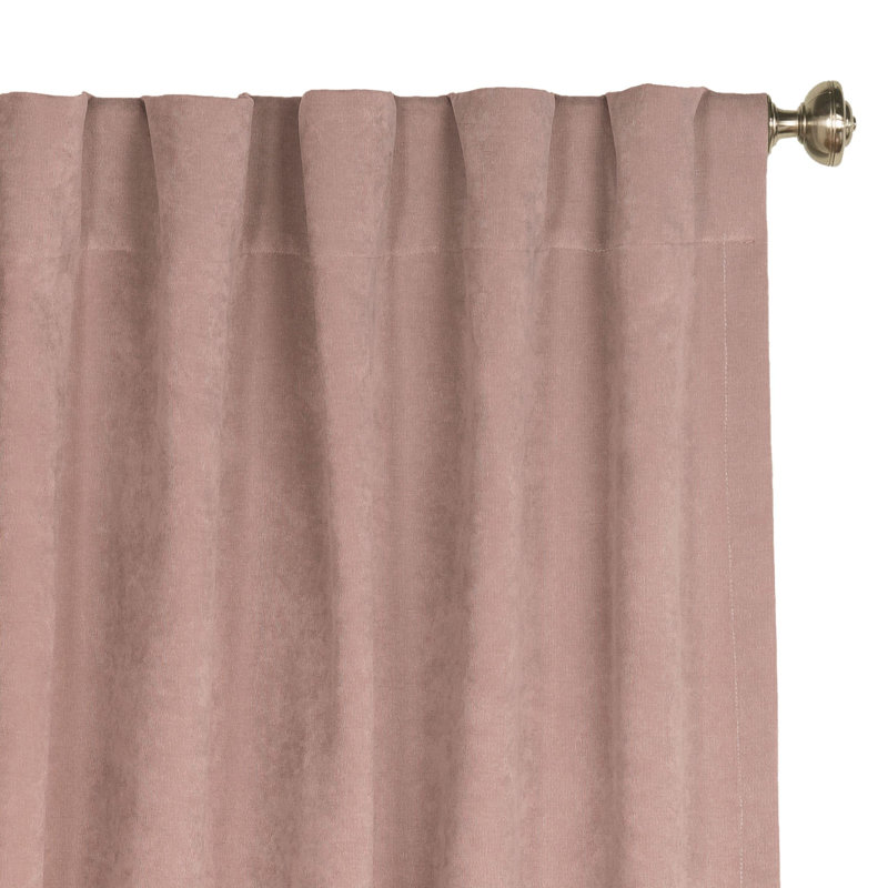 Padma Semi Sheer Curtain Single Panel, Pink