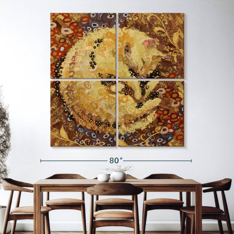 Brampt Sleeping Cat Abstract, 74" H x 74" W